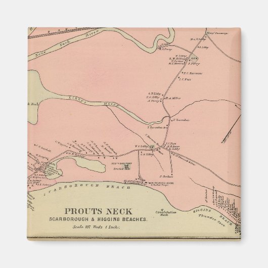 Prouts Neck Scarborough, Higgins Strände Magnet (Vorne)