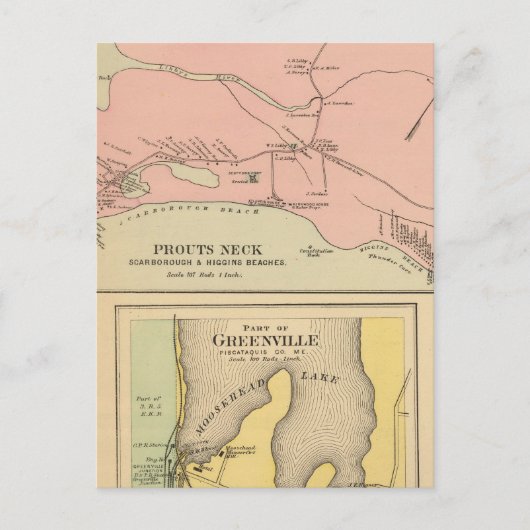 Prouts Neck Scarborough, Higgins Strände Postkarte (Vorderseite)