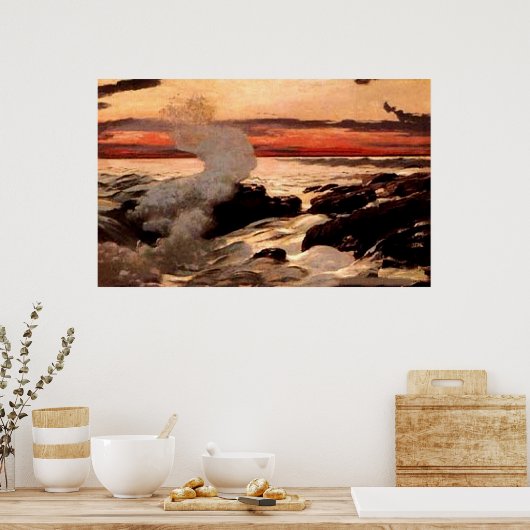"Prout's Neck" von Winslow Homer - Drucken Poster (Küche)