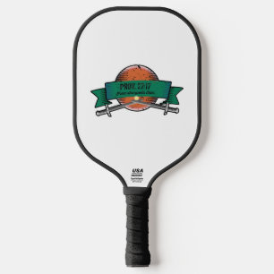 Prov. 27:17 Iron Sharpens Iron Grunge Version Pickleball Schläger