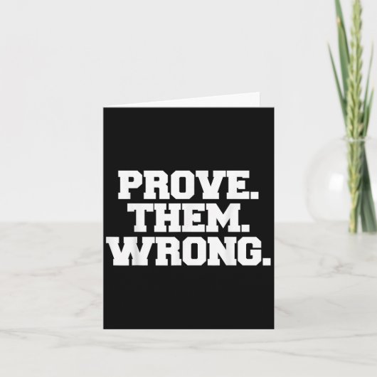 Prove Them Wrong Athlete Srt Gym Motivation  Karte (Vorderseite)