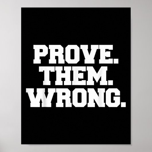 Prove Them Wrong Athlete Srt Gym Motivation Poster (Vorne)