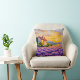 Provençal Lavender Sunset Pillow Kissen