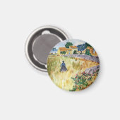 Provence Bauernhof im Stil von Van Gogh Magnet (Vorderseite/Rückseite)