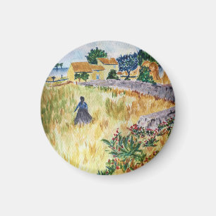 Provence Bauernhof im Stil von Van Gogh Magnet