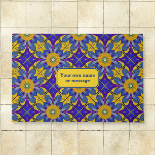 Provence Blue & Yellow Sunflower - Roman Mosaik Fußmatte