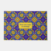 Provence Blue & Yellow Sunflower - Roman Mosaik Fußmatte (Vorderseite)