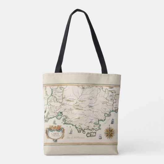 Provence Carte Tote Bag All-Over-Print Tasche (Rückseite)