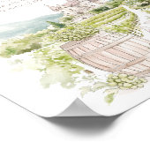 Provence Chateau French Country Ring Game Bridal Poster (Ecke)