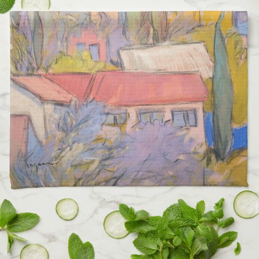 Provence-Dachspitze-Party-Tuch Handtuch (Gefaltet)