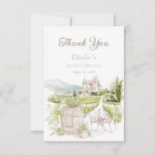 Provence Elegante Dankeskarte (Vorderseite)