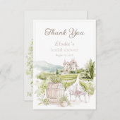 Provence Elegante Dankeskarte (Vorne/Hinten)