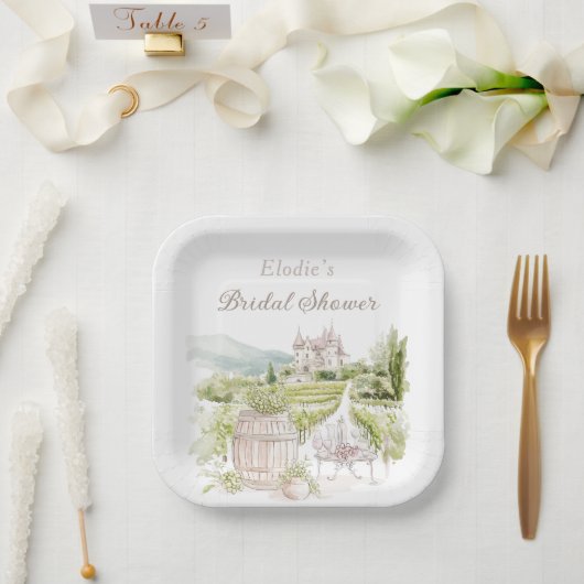 Provence Elegante Pappteller (Hochzeit)