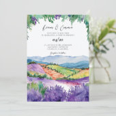 Provence France Einladung zur Hochzeit (Stehend Vorderseite)