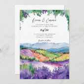 Provence France Einladung zur Hochzeit (Vorne/Hinten)