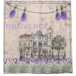 Provence France Lavender Blume Sommer Liebe Duschvorhang