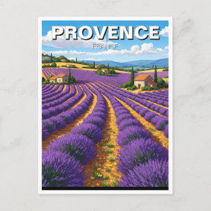 Provence France Lavender Fields Travel Postkarte