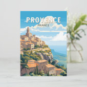 Provence France Travel Art Vintag Einladung (Stehend Vorderseite)