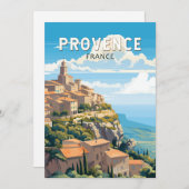 Provence France Travel Art Vintag Einladung (Vorne/Hinten)