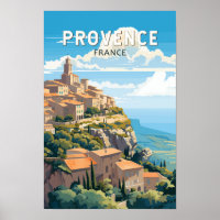 Provence France Travel Art Vintag