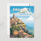 Provence France Travel Art Vintag Postkarte (Vorne/Hinten)