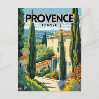 Provence France Travel Poster Postkarte