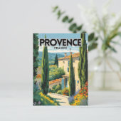 Provence France Travel Poster Postkarte (Stehend Vorderseite)