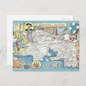 Provence France Vintage Karte (Vorne/Hinten)