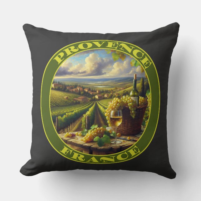 Provence France Weinland Kissen (Vorderseite)