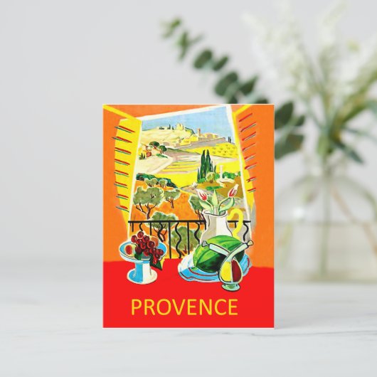 Provence, Frankreich, Ausblick aus dem Fenster, Vi Postkarte (Stehend Vorderseite)