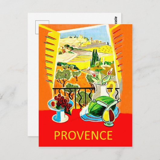 Provence, Frankreich, Ausblick aus dem Fenster, Vi Postkarte (Vorne/Hinten)