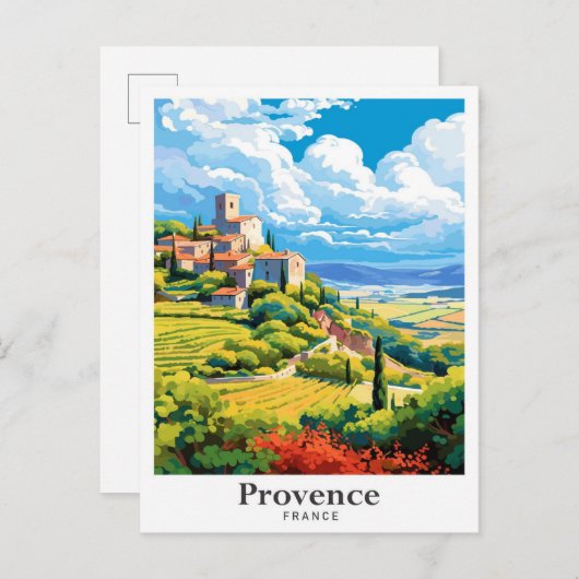 Provence Frankreich Kunst, Dichtung und Musik Postkarte (Vorne/Hinten)