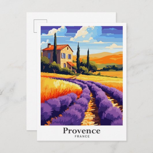 Provence Frankreich Kunst, Dichtung und Musik Postkarte (Vorne/Hinten)