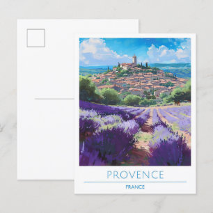 Provence Frankreich Kunst Vintage Reise Postkarte