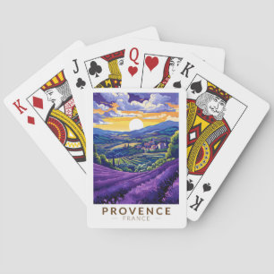 Provence Frankreich Lavendel Reise Kunst Vintage Spielkarten