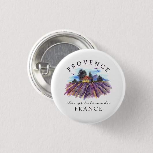 Provence Frankreich – Lavendelfelder Button (Vorne & Hinten)
