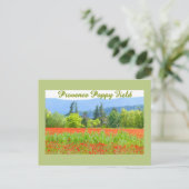 PROVENCE FRANKREICH POPPIERFELD POSTKARTE (Stehend Vorderseite)