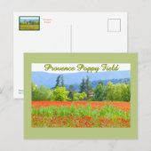 PROVENCE FRANKREICH POPPIERFELD POSTKARTE (Vorne/Hinten)