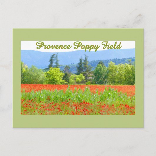 PROVENCE FRANKREICH POPPIERFELD POSTKARTE (Vorderseite)