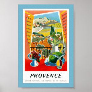 Provençe Frankreich Vintage Reiseposter Restaurier Poster