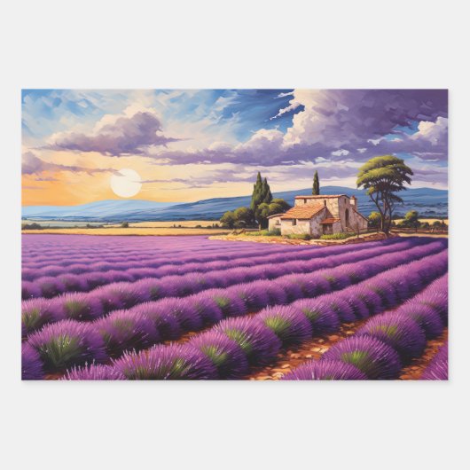 Provence Geschenkpapier Set (Vorderseite)
