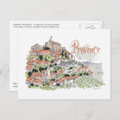 Provence Gordes Postkarte (Vorne/Hinten)