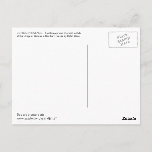 Provence Gordes Postkarte (Rückseite)