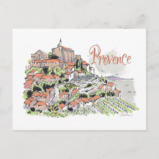 Provence Gordes Postkarte (Vorderseite)