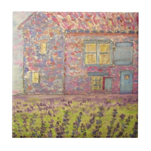 Provence House und Lavender Fields Fliese (Vorderseite)