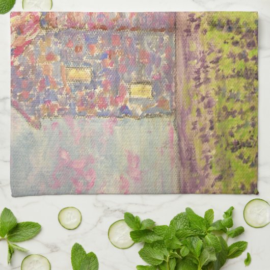 Provence House und Lavender Fields Geschirrtuch (Gefaltet)