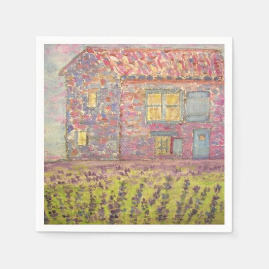 Provence House und Lavender Fields Serviette (Vorderseite)