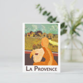 Provence Landschaft durch den Fensterzug Postkarte (Stehend Vorderseite)