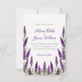 Provence lavander violet Hochzeit Einladung (Vorderseite)