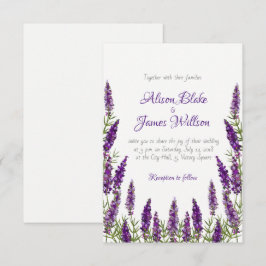 Provence lavander violet Hochzeit Einladung